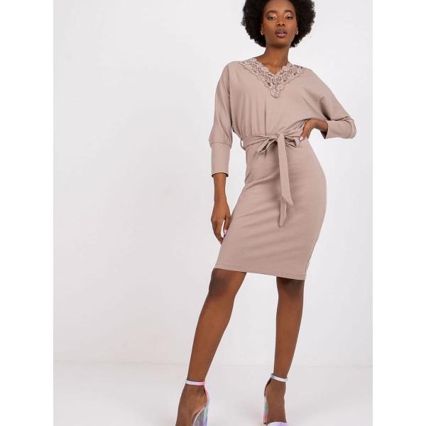 Šaty Rue Paris model 177922 Beige M