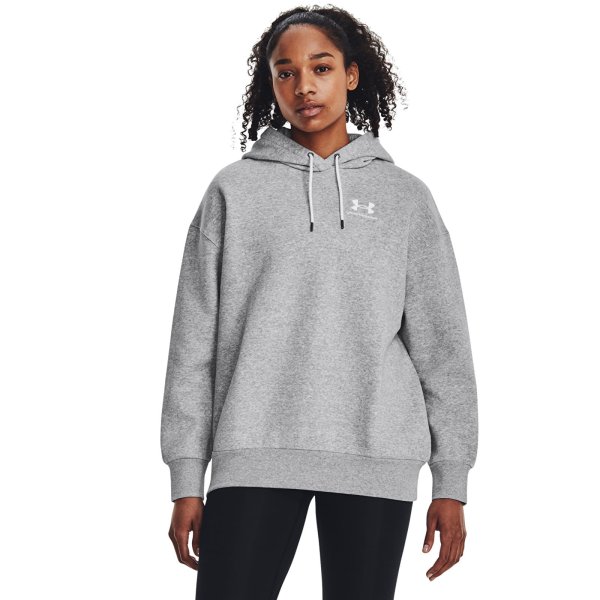 Mikina Under Armour Essential Flc Os Hoodie Mod Gray Light Heather XS