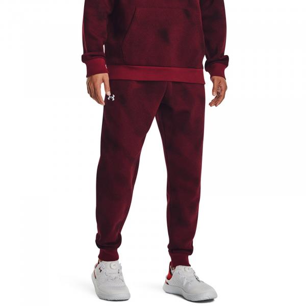 Kalhoty Under Armour Rival Fleece Printed Jgrs Dark Maroon L
