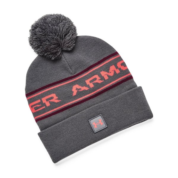 Čepice Under Armour Men'S Halftime Pom Beanie Pitch Gray Universal