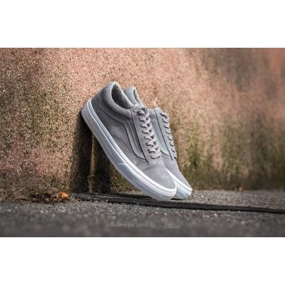 Vans Old Skool (Suede/ Woven) Gray/ True White