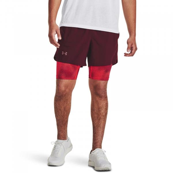 Šortky Under Armour Launch 5'' 2-In-1 Short Dark Maroon XXL