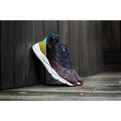 Reebok Furylite Slip On African Pack Black/ White/ Merlot/ Green