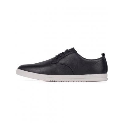 Boty Clae ELLINGTON LEATHER Black Tumbled Leather Cream