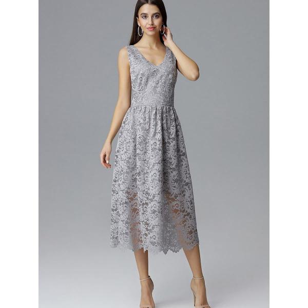 Šaty Figl model 126206 Grey M