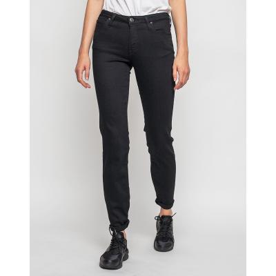 Kalhoty Lee MARION STRAIGHT BLACK RINSE