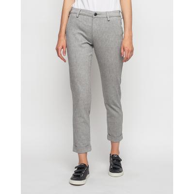 Kalhoty Lee SLIM CHINO REFINE GREY HERRINGBONE