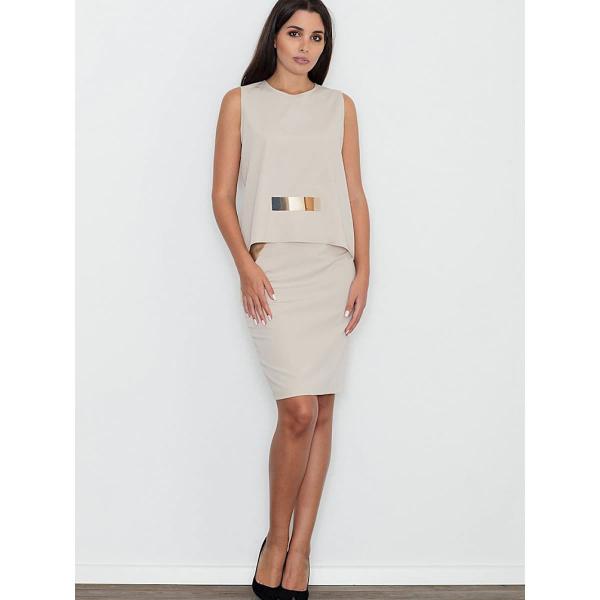 Sukně Figl model 111023 Beige L