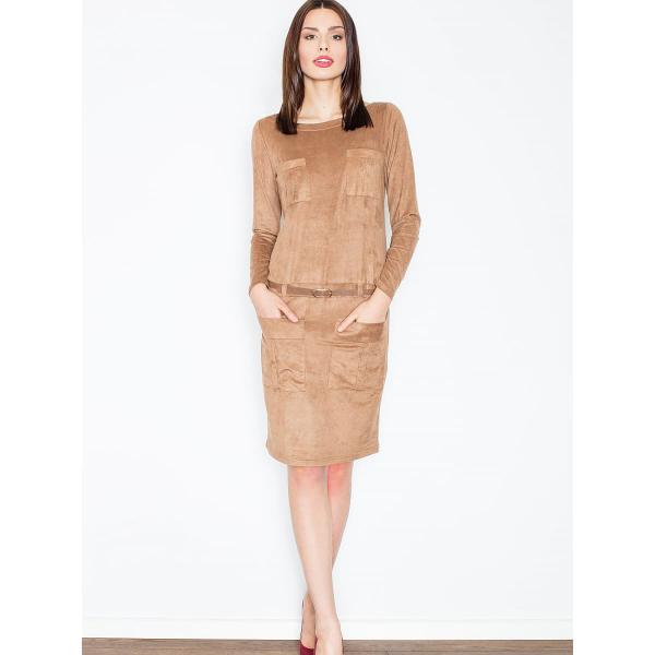Šaty Figl model 52587 Brown S