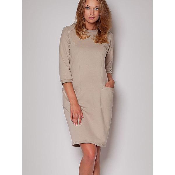 Šaty Figl model 28044 Beige M