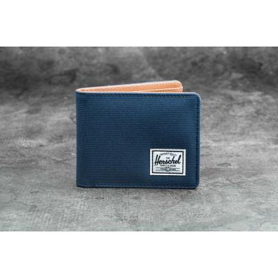Herschel Supply Co. Hank Wallet Navy/ Tan Synthetic Leather