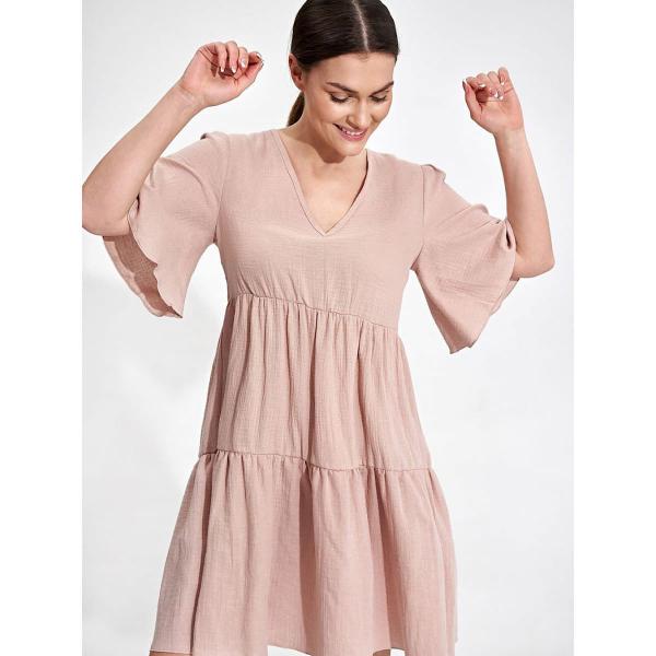 Šaty Figl model 167816 Beige L/XL