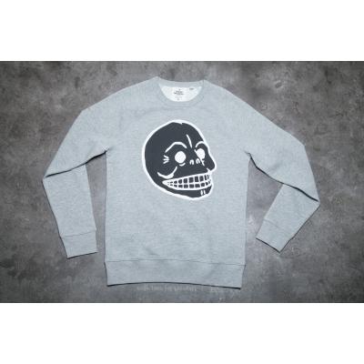 Cheap Monday Rules Sweat Front Skull Grey Melange