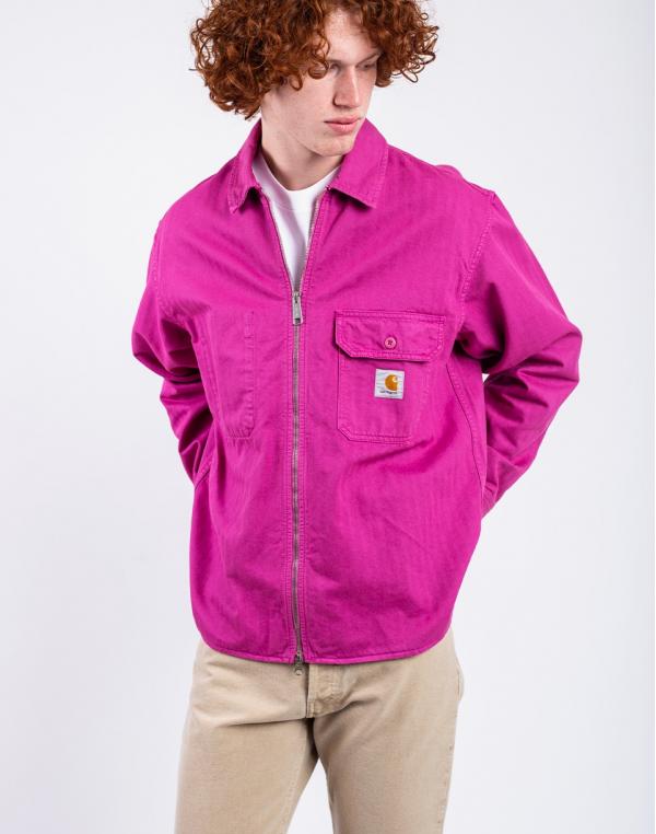 Carhartt WIP Rainer Shirt Jac Magenta garment dyed S