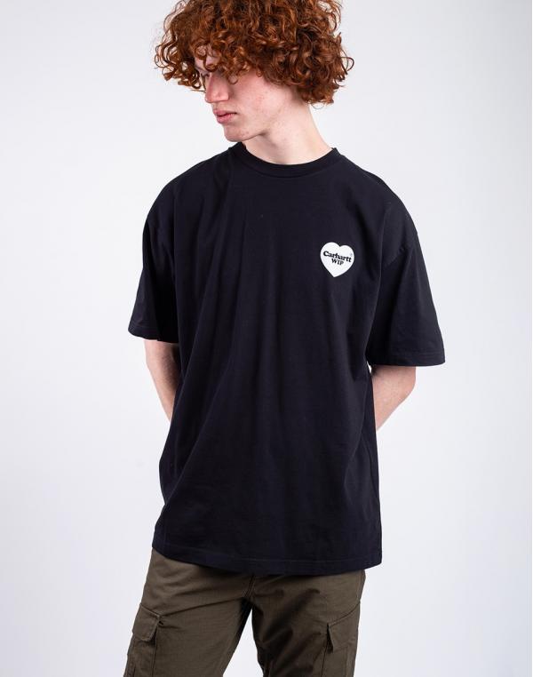 Tričko Carhartt WIP S/S Heart Bandana T-Shirt Black/White stone washed