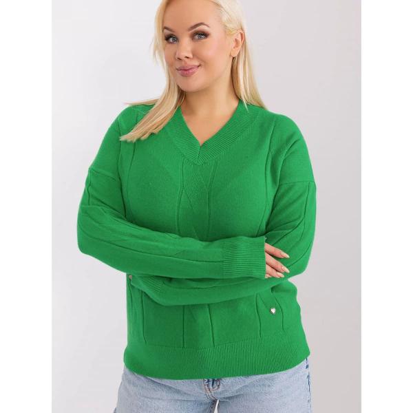 Svetr Factory Price model 190052 Green XXL/XXXL