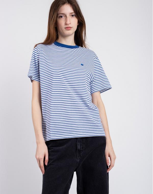 Tričko Carhartt WIP W' S/S Coleen T-Shirt Coleen Stripe, White / Acapulco