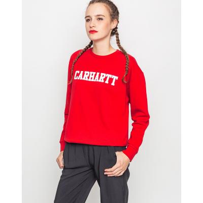 Mikina Carhartt WIP College 100% cotton Rosehip /White