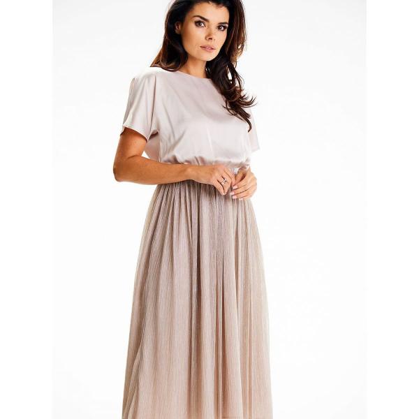 Šaty awama model 189437 Beige S