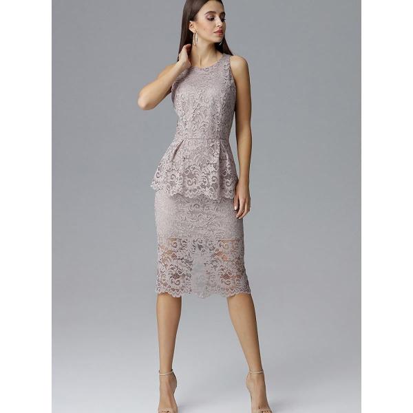 Šaty Figl model 126202 Beige S