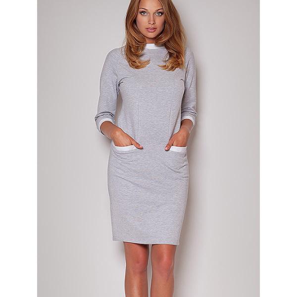 Šaty Figl model 28043 Grey S