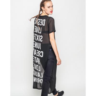 Top Sixth June Tissu Voile Transparent Black