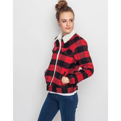 Bunda Levi´s® Wool BF Sherpa Trucker Cherry Bomb Plaid