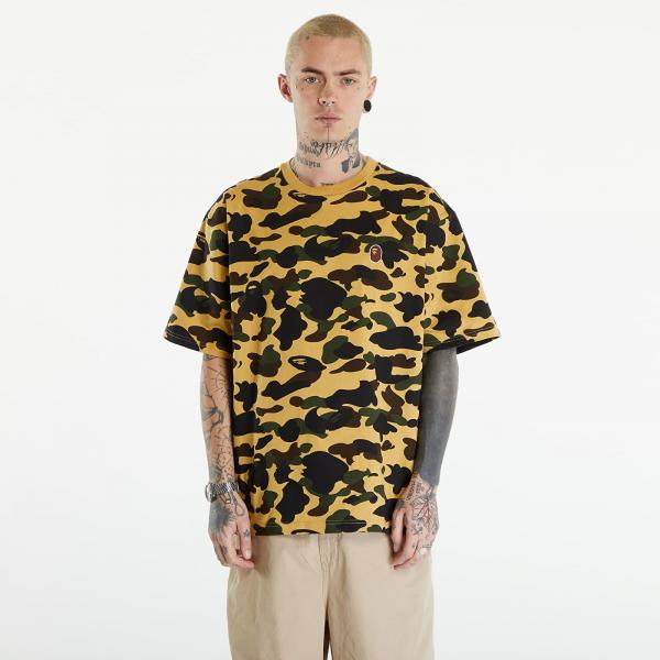 Tričko A BATHING APE 1St Camo One Point Tee リラックス Yellow XL