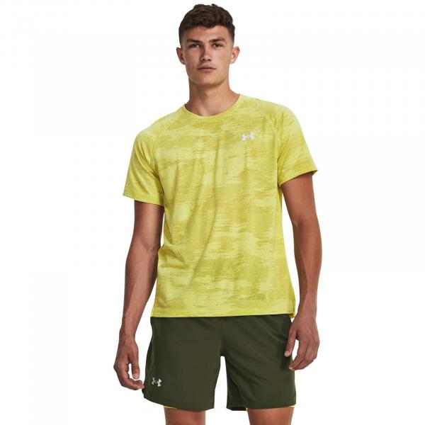 Tričko Under Armour Streaker Speedcamo Ss Lime Yellow S