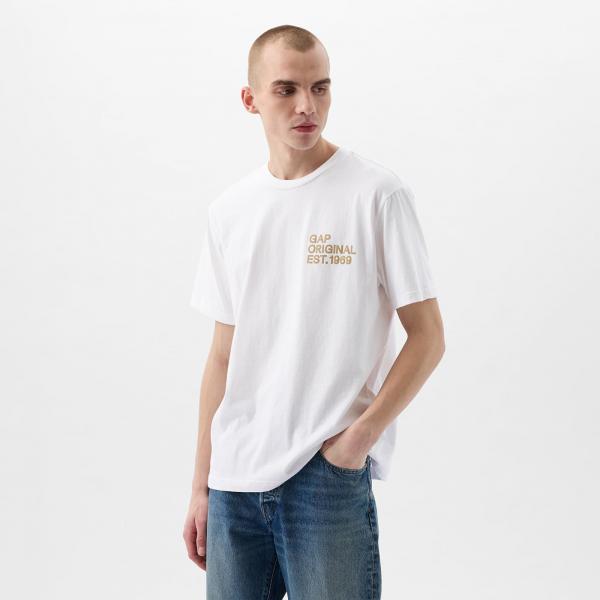 Tričko GAP Graphic Logo Tee New Off White Opt4 XL