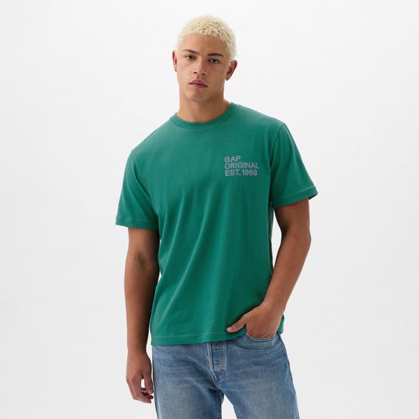 Tričko GAP Graphic Logo Tee Jade Stone S