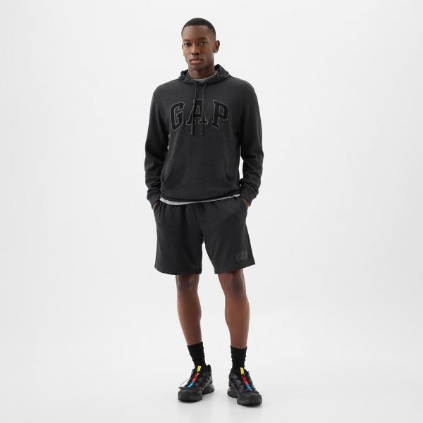 Šortky GAP French Terry Logo Shorts B85 Charcoal Heather Grey L