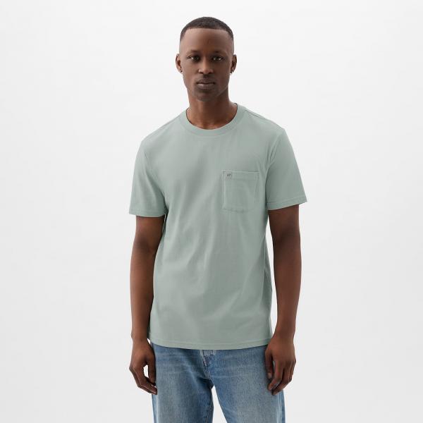 Tričko GAP Pocket Micro Logo Tee Frothy Aqua S
