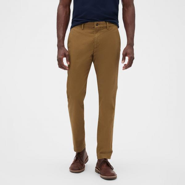 Kalhoty GAP Chino Skinny Fit Pants Palomino Brown Global W29/L30