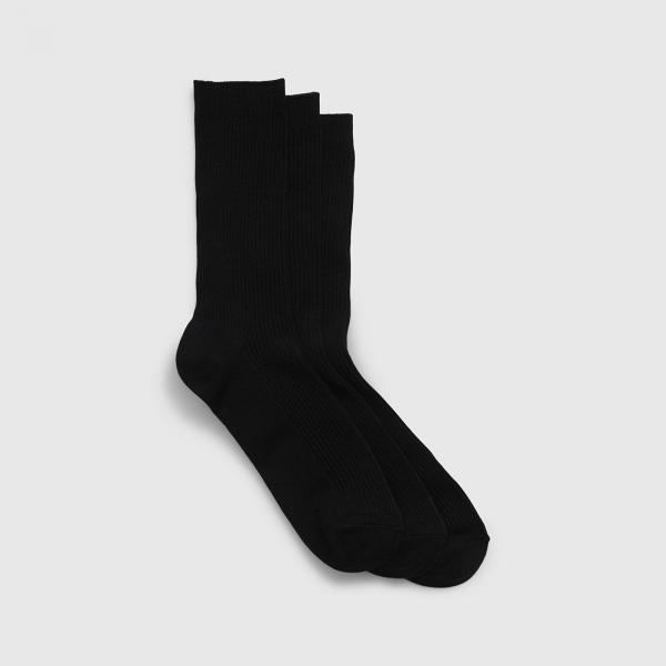 GAP Basic Crew Socks 3-Pack True Black V2