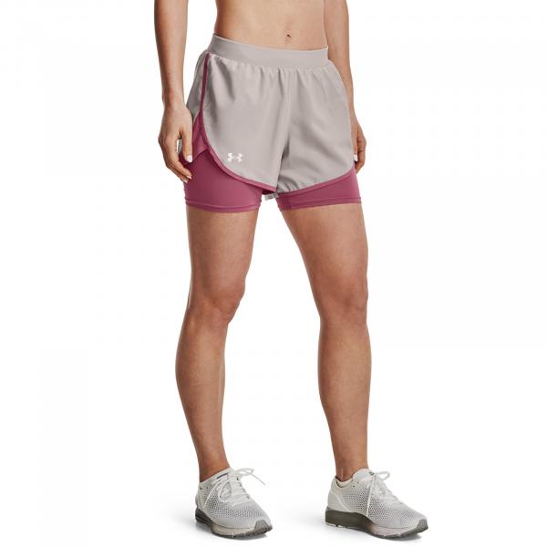 Šortky Under Armour Fly By Elite 2-In-1 Short Ghost Gray XS