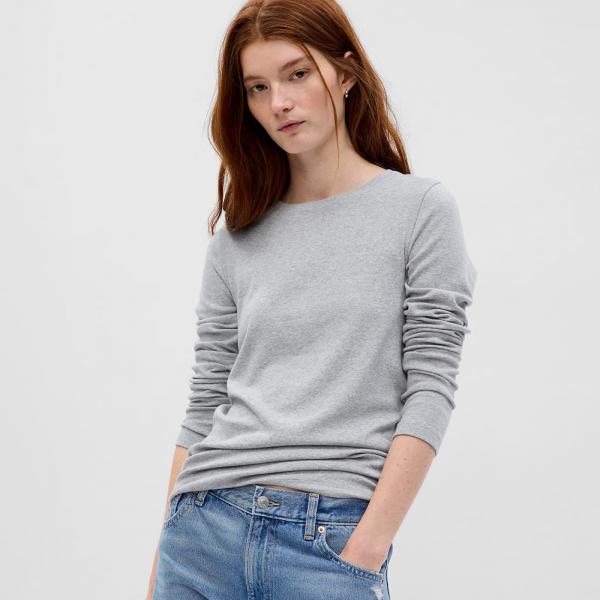 Top GAP Longsleeve Crewneck Modal Top Grey XL