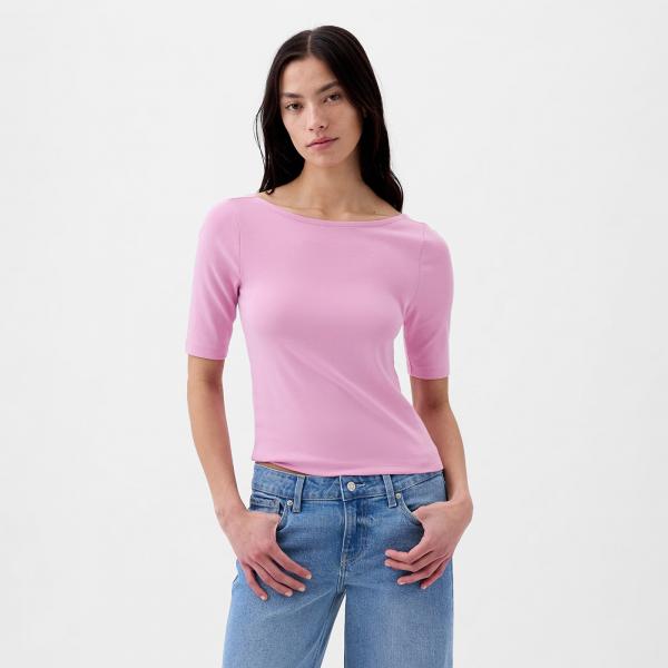 Top GAP Elbow Sleeve Modal Ballet Back Top Sugar Pink XXL