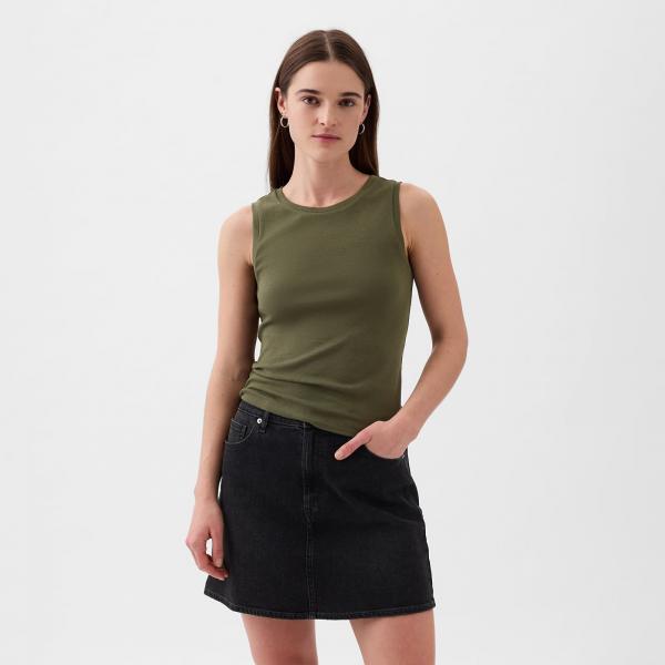 Tílko GAP Sleeveless Modal Shell Olive Night 19-0515Tcx XXS