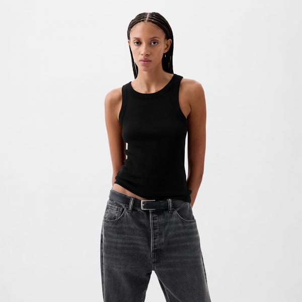Tílko GAP Modal Rib Halter Black XL