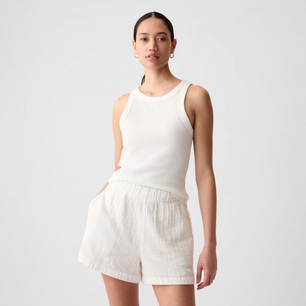 Tílko GAP Modal Rib Halter New Off White XL