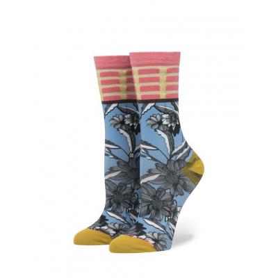 Ponožky Stance NEWSPAPER FLOWER blue