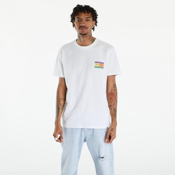 Tričko Tommy Jeans Oversized Serif Flag Back Logo T-Shirt White M