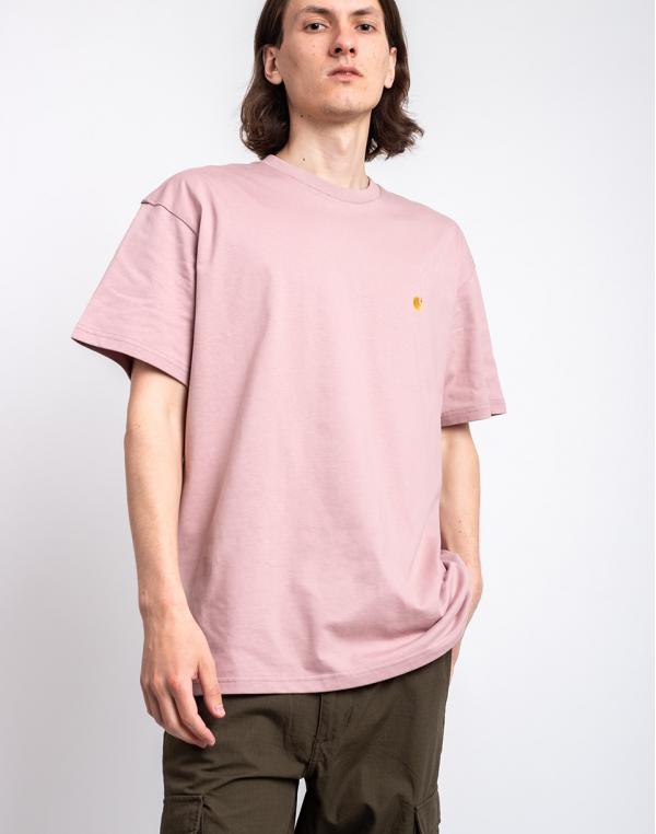 Tričko Carhartt WIP S/S Chase T-Shirt Glassy Pink/Gold