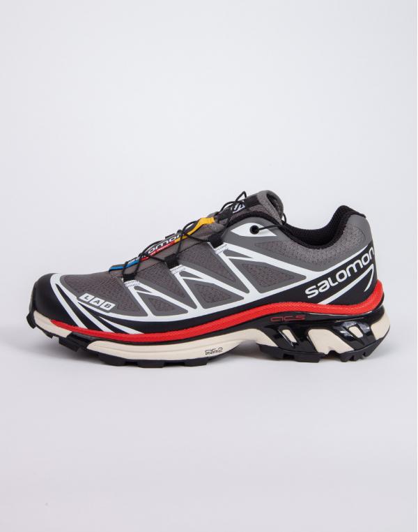 Salomon XT-6 Pewter/Black/Aurora Red 30