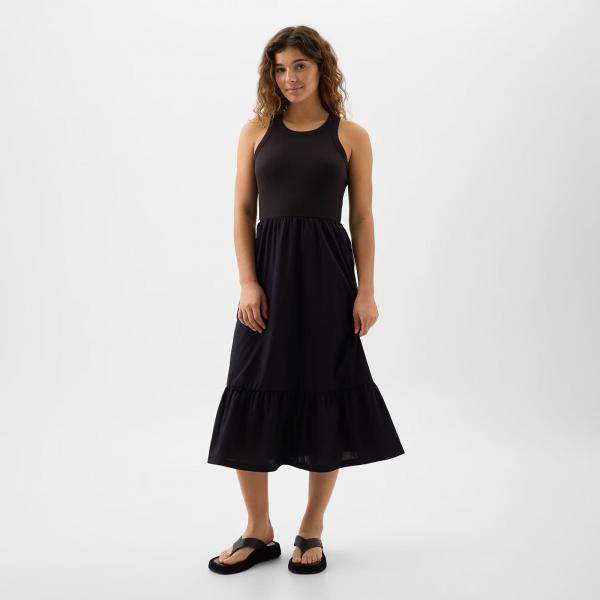 Šaty GAP K2W Midi Dress Black XXS