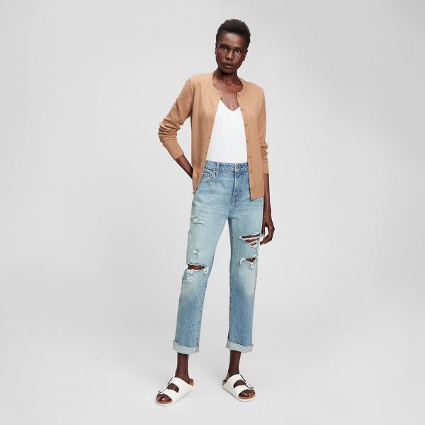Svetr GAP Crew Cardigan Classic Camel XXS