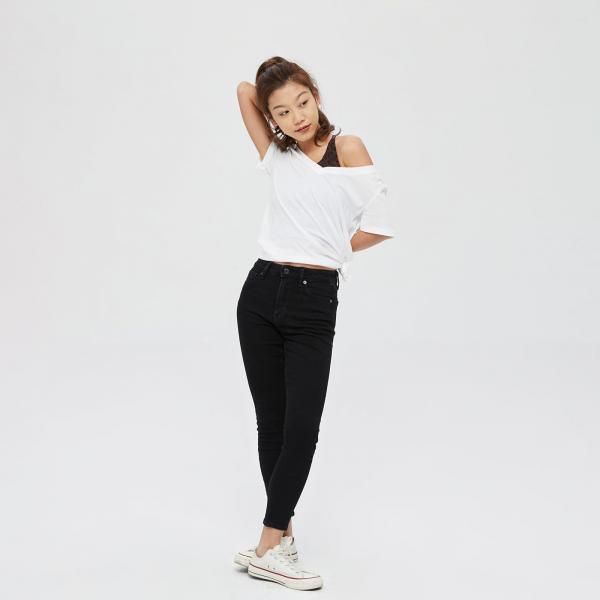 Kalhoty GAP Denim Pants Jegging - High Rise Black Clermont W30