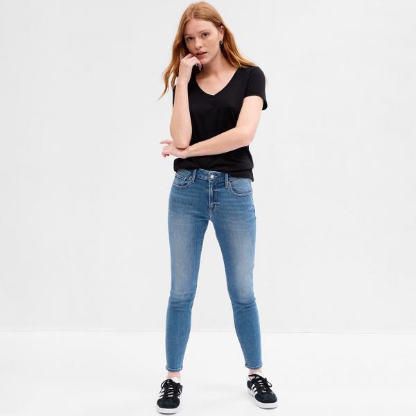 Kalhoty GAP Denim Pants Jegging - Mid Rise Light Brooklyn W26