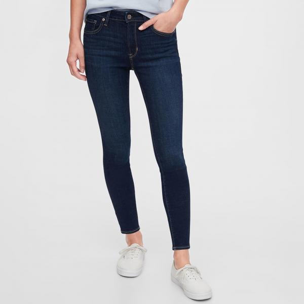 Kalhoty GAP Denim Pants Legging - Mid Rise Dark Willoughby W26